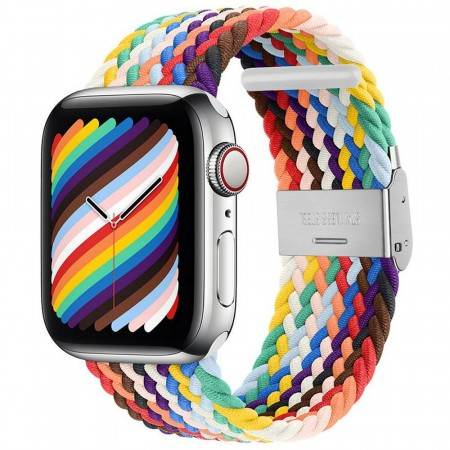 Klokkereim Nylon for Apple Watch Serie 1/2/3/4/5/6/SE/7/8/9 41/40/38 mm - Rainbow