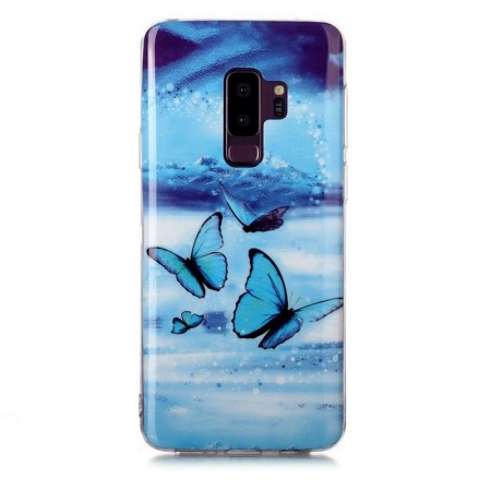 Fashion TPU Deksel Samsung Galaxy S9 Plus - blue Butterfly