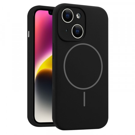 Tech-Flex silikon Deksel for iPhone 14 MagSafe svart