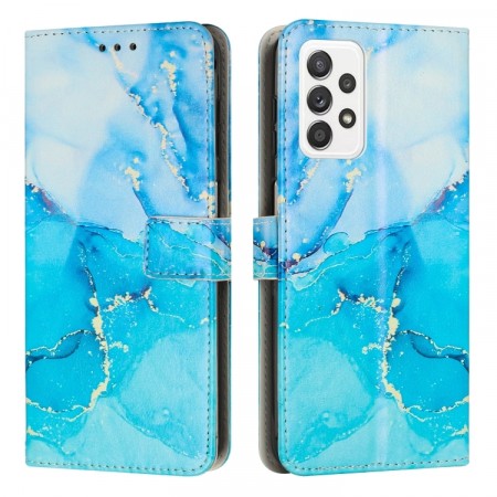 Lommebok deksel for Samsung Galaxy A33 5G blå marmor