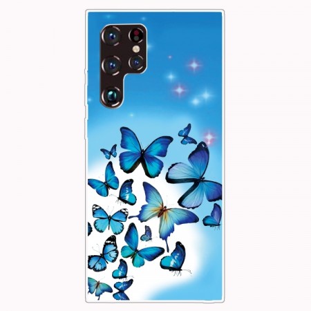 Fashion TPU Deksel for Samsung Galaxy S22 Ultra 5G - Butterfly