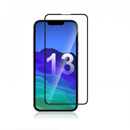 Herdet Glass skjermbeskytter heldekkende iPhone 13 Mini svart kant