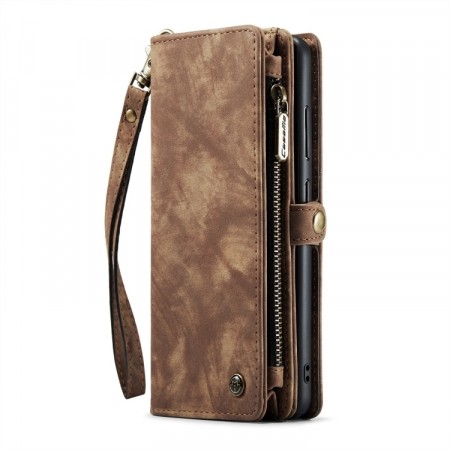CaseMe 2-i-1 Lommebok deksel Samsung Galaxy S25+ plus 5G brun