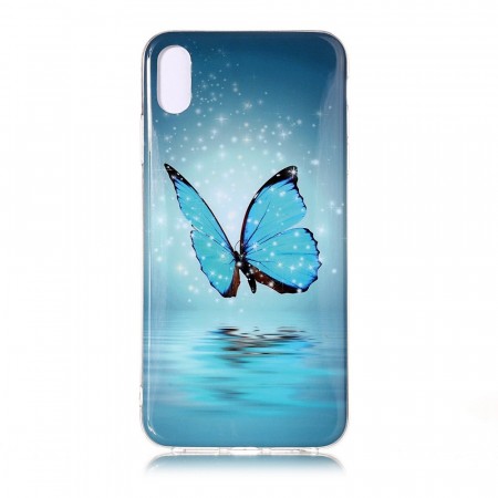 Fashion TPU Deksel iPhone XS Max - blue Butterfly