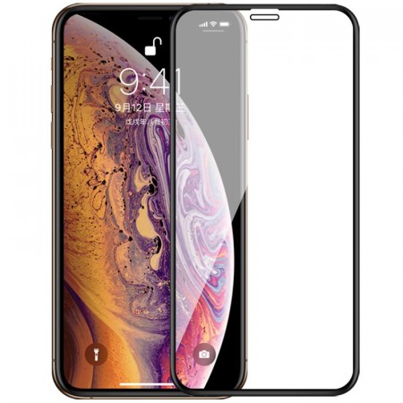 Lux herdet Glass skjermbeskytter heldekkende iPhone 11 Pro Max svart kant