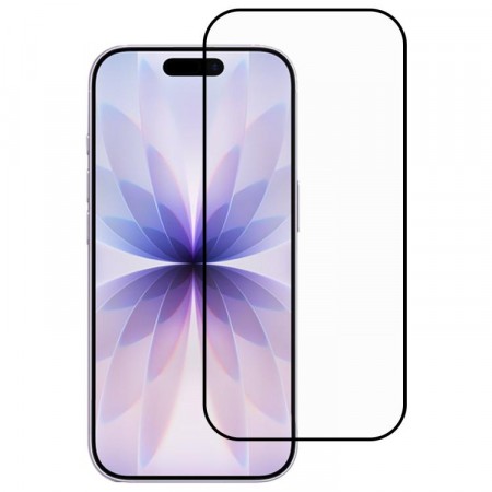 Herdet Glass skjermbeskytter heldekkende iPhone 17 svart kant