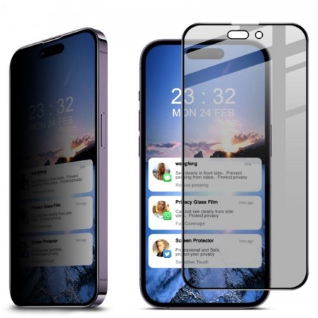 IMAK Privacy Herdet Glass skjermbeskytter iPhone 14 Pro