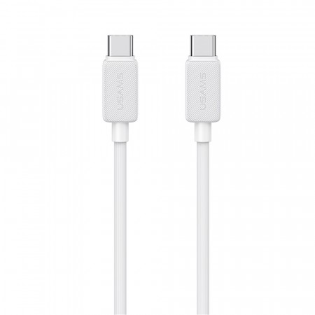 USAMS USB-C til USB-C 60W Ladekabel 2m - hvit
