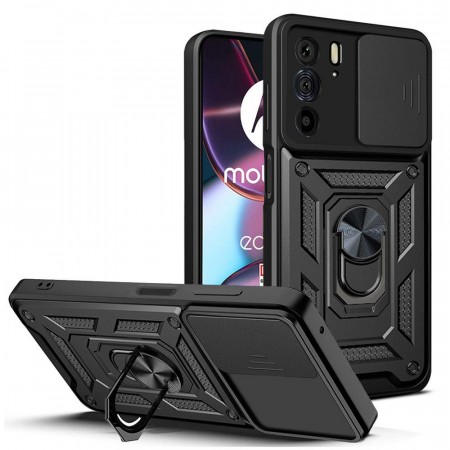 Tech-Flex TPU + PC Deksel med Ring Grep Motorola Edge 30 svart