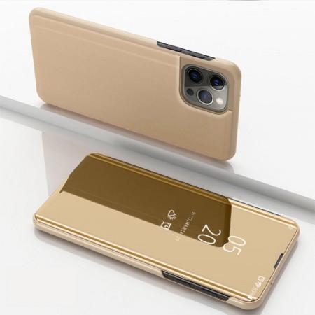 Mirror View Flip deksel for iPhone 15 Pro Max gull