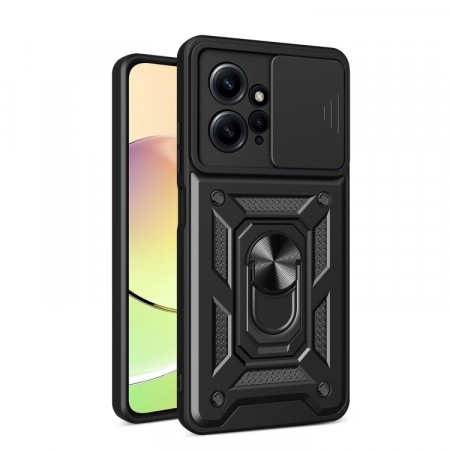 Tech-Flex TPU + PC Deksel med Ring Grep Xiaomi Redmi Note 12 4G svart