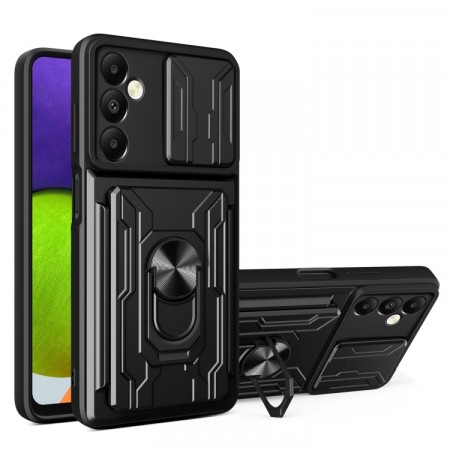 Tech-Flex TPU + PC Deksel med Ring Grep Samsung Galaxy A05s svart