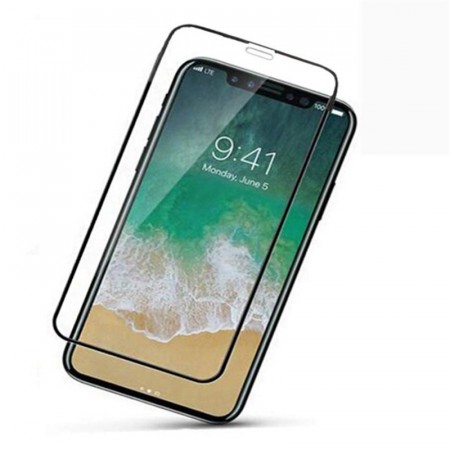 Lux herdet Glass 3D skjermbeskytter heldekkende iPhone XS Max svart kant