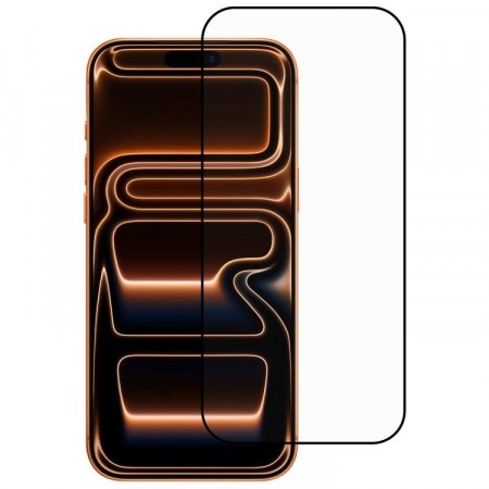 Herdet Glass skjermbeskytter heldekkende iPhone 17 Pro svart kant