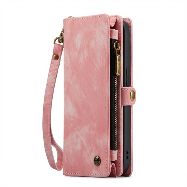 CaseMe 2-i-1 Lommebok deksel iPhone 13 Pro rosa