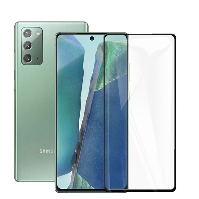 Herdet glass 3D Buet skjermbeskytter heldekkende Galaxy Note 20 svart kant