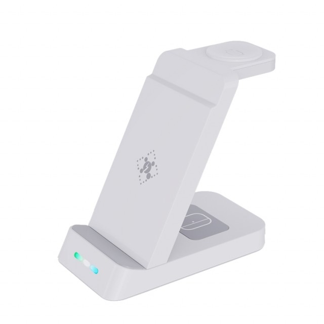 Trådløs Dockingstasjon 3-i-1 iPhone / iWatch / Airpods - Hvit