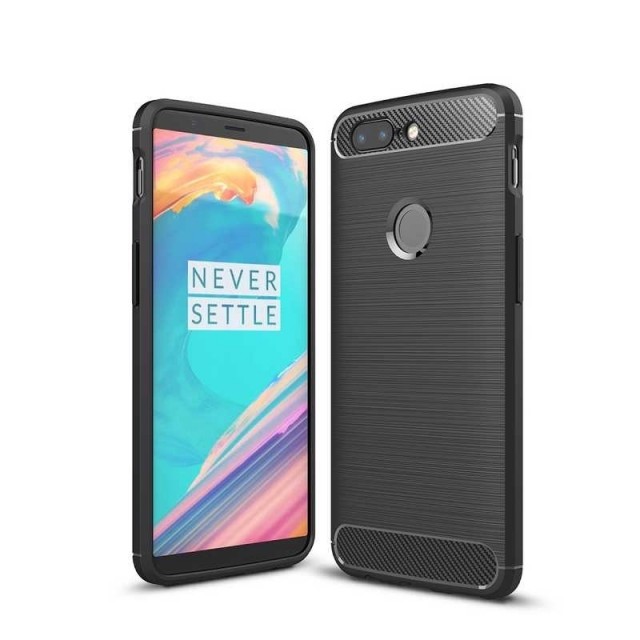 Tech-Flex TPU Deksel Carbon for OnePlus 5T svart