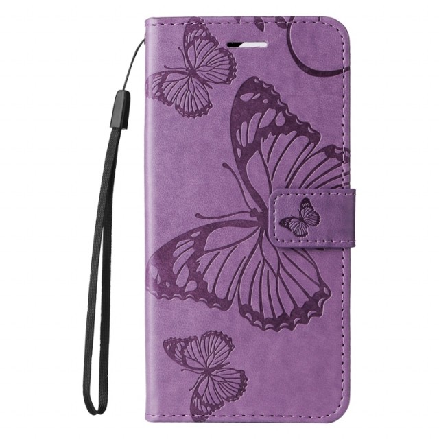 Lommebok deksel til iPhone 16 - Lilla Butterfly