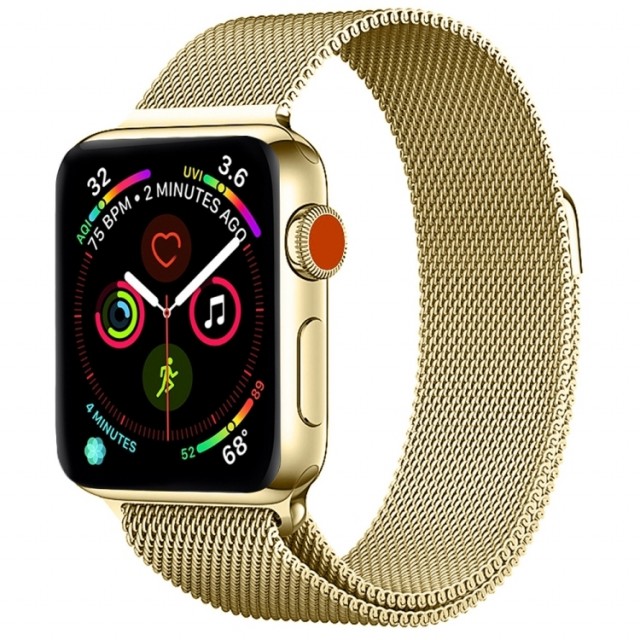 Klokkereim stål for Apple Watch Serie 1/2/3/4/5/6/SE/7/8/9 38/40/41 mm gull