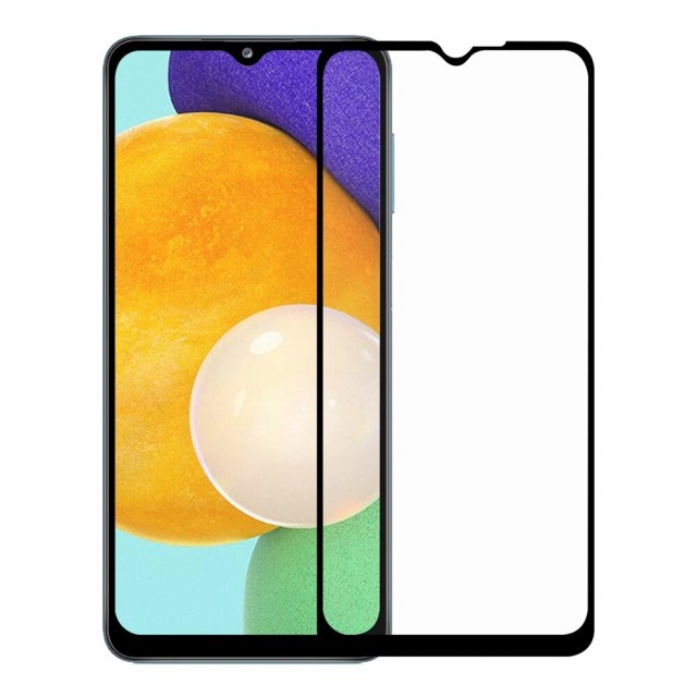 Herdet glass 3D skjermbeskytter Galaxy A13 5G/A04s svart kant