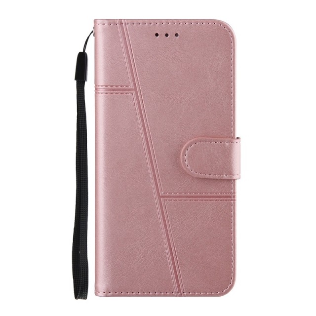 Lommebok deksel Stitching for Motorola Moto G50 Roségull