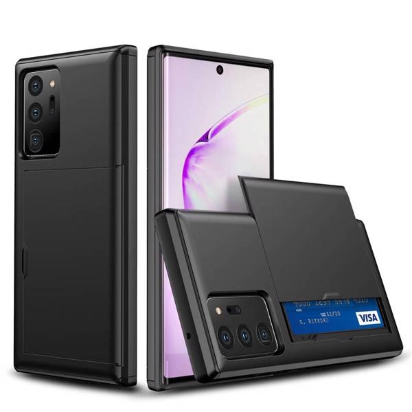 Hybrid TPU + PC Deksel plass til kort Galaxy Note 20 Ultra svart