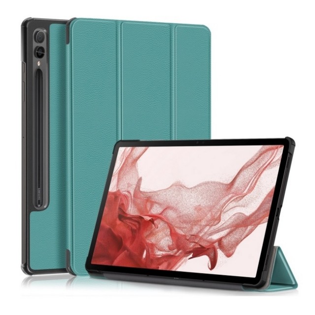 Deksel Tri-Fold Smart til Samsung Galaxy Tab S9+ plus Grønn