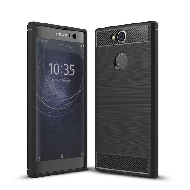 Tech-Flex TPU Deksel Carbon Sony Xperia XA2 svart