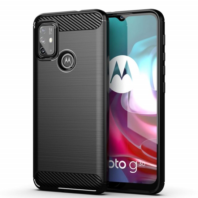 Tech-Flex TPU Deksel Carbon Motorola Moto G30/G20/G10 svart