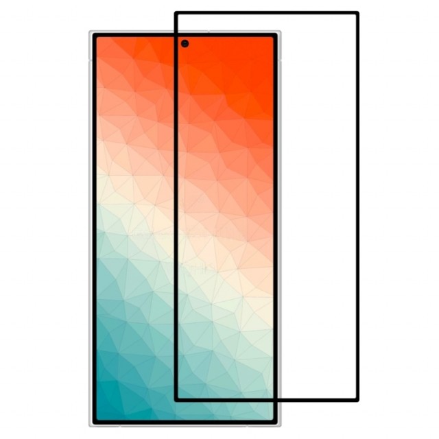 Herdet glass skjermbeskytter heldekkende Galaxy S24 Ultra 5G svart kant