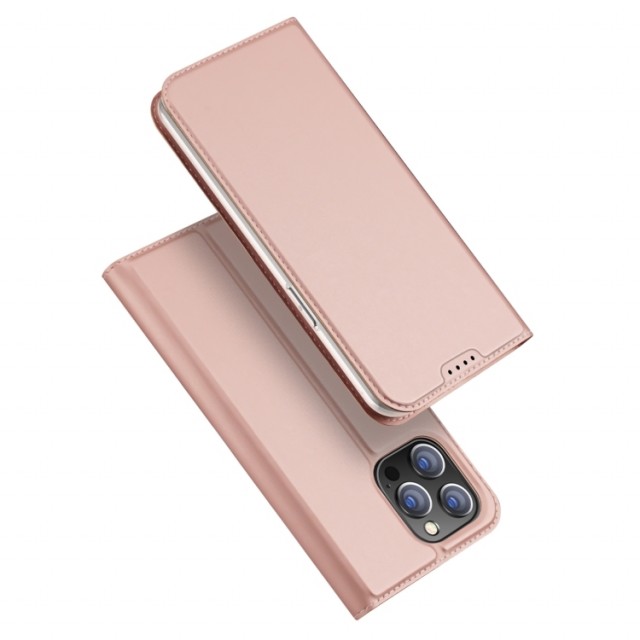 Dux Ducis Skin Pro Series Flip deksel iPhone 15 Pro Roségull