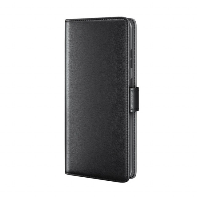 Lommebok deksel ekte Lær for iPhone 18 Pro svart