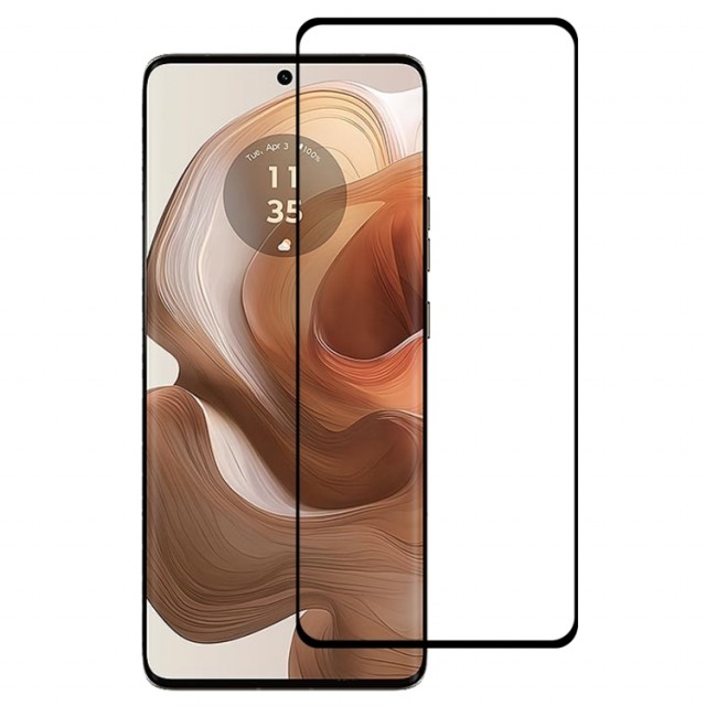 Herdet glass 3D skjermbeskytter Motorola Edge 50 Ultra 5G svart kant