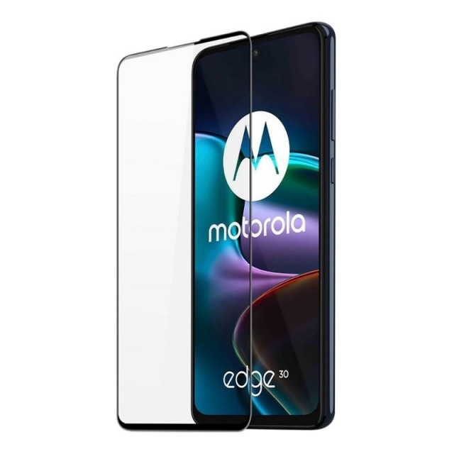 Herdet glass 3D skjermbeskytter Motorola Edge 30 5G svart kant