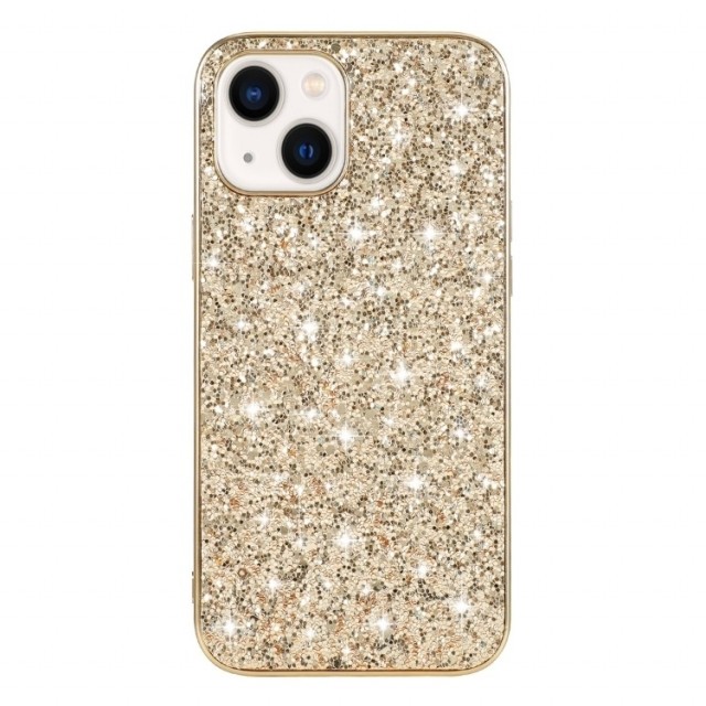 Fashion TPU Deksel Glitter Powder iPhone 13 Mini - Gull