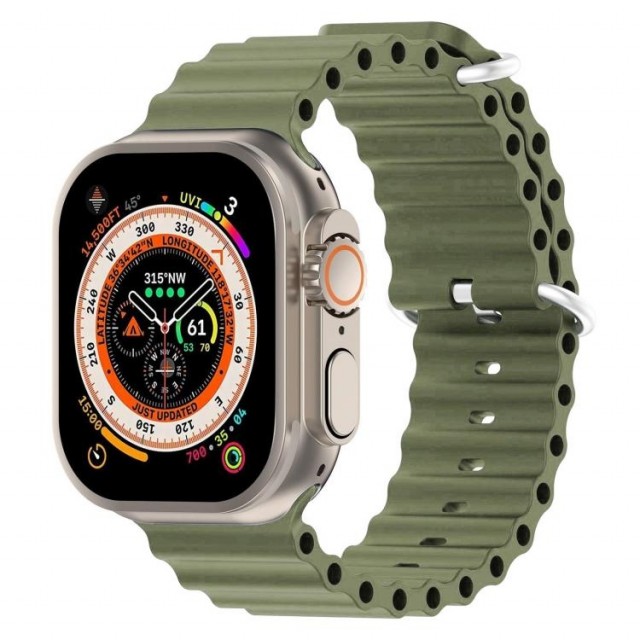 xDfind Ocean Silikon klokkereim Apple Watch 42/41/40/38mm - Mørk grønn