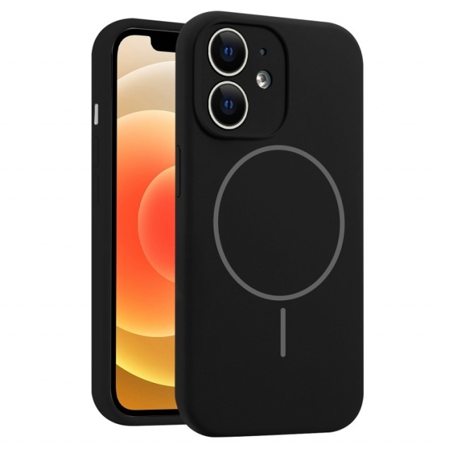 Tech-Flex silikon Deksel for iPhone 12 MagSafe svart