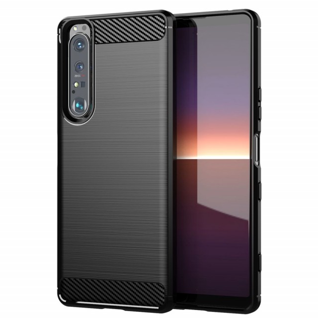 Tech-Flex TPU Deksel Carbon for Sony Xperia 1 III svart