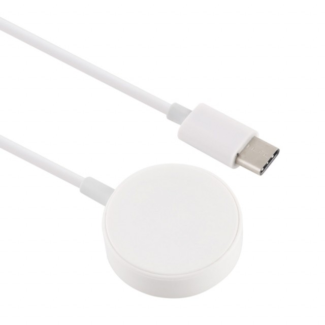Magnetisk trådløs USB-C Apple Watch Ladekabel hvit
