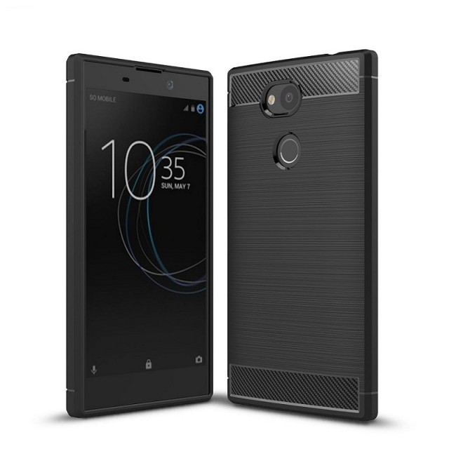 Tech-Flex TPU Deksel Carbon for Sony Xperia L2 svart