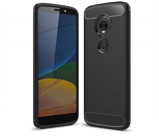 Tech-Flex TPU Deksel Carbon Motorola Moto E5 Plus svart