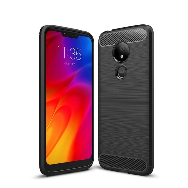 Tech-Flex TPU Deksel Carbon Motorola Moto G7 Power svart