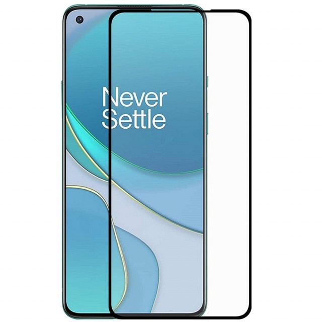 Lux herdet glass skjermbeskytter OnePlus 8T svart kant