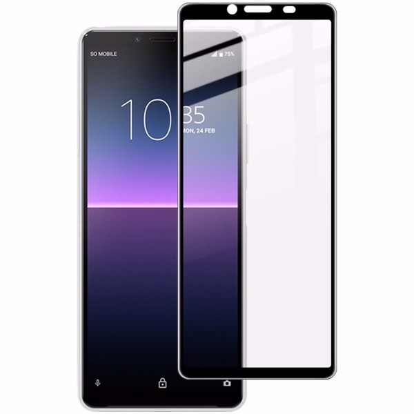 Lux Herdet Glass skjermbeskytter heldekkende Sony Xperia 10 II svart kant