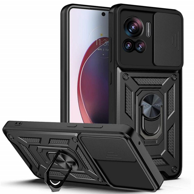 Tech-Protect TPU + PC Deksel med Ring Grep Motorola Edge 30 Ultra svart