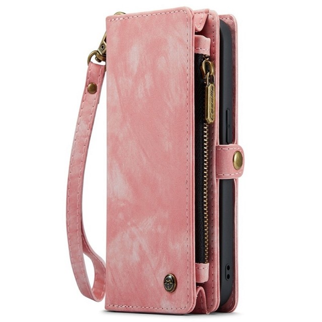 CaseMe 2-i-1 Lommebok deksel iPhone 15 rosa