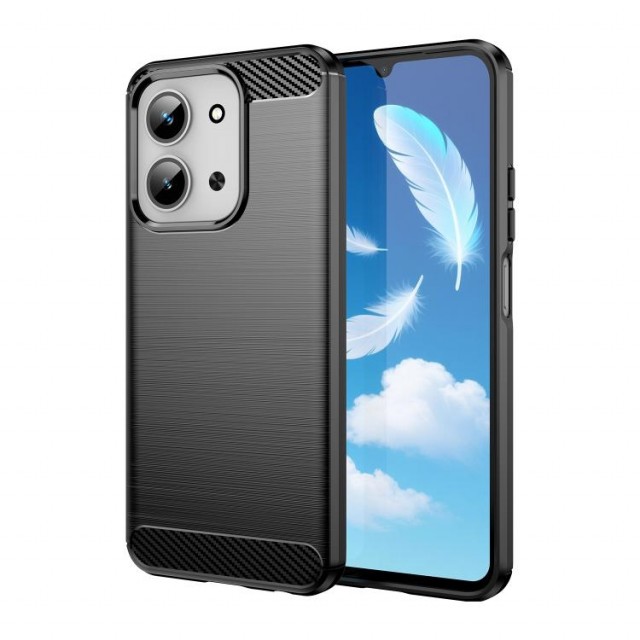 Tech-Flex TPU Deksel karbonfiber for Xiaomi Redmi 15C svart