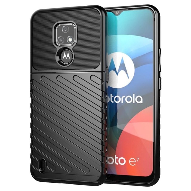 Thunder TPU Deksel Motorola Moto E7 svart