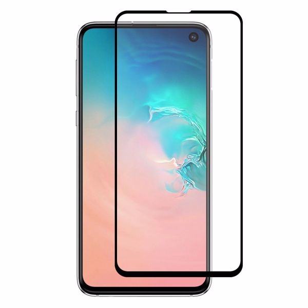 Herdet glass skjermbeskytter heldekkende Galaxy S10 Lite svart kant